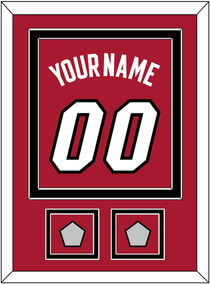 Miami Name & Number With 2 Finals Patches - Alternate Red (2001-2008) - Signature Tier 3
