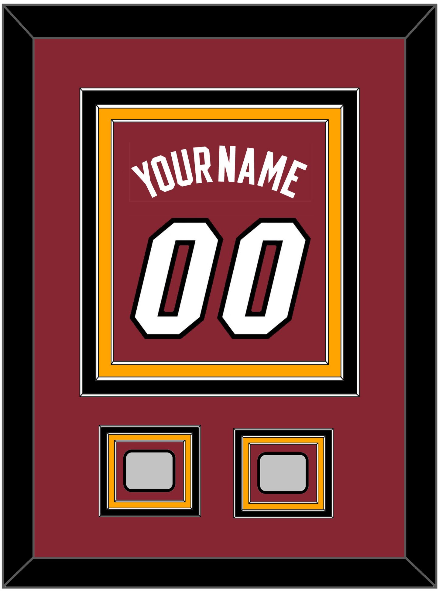 Miami Name & Number With 2 Finals Patches - Alternate Red (2009-2017) - Premier Tier 3