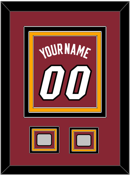 Miami Name & Number With 2 Finals Patches - Alternate Red (2009-2017) - Premier Tier 3