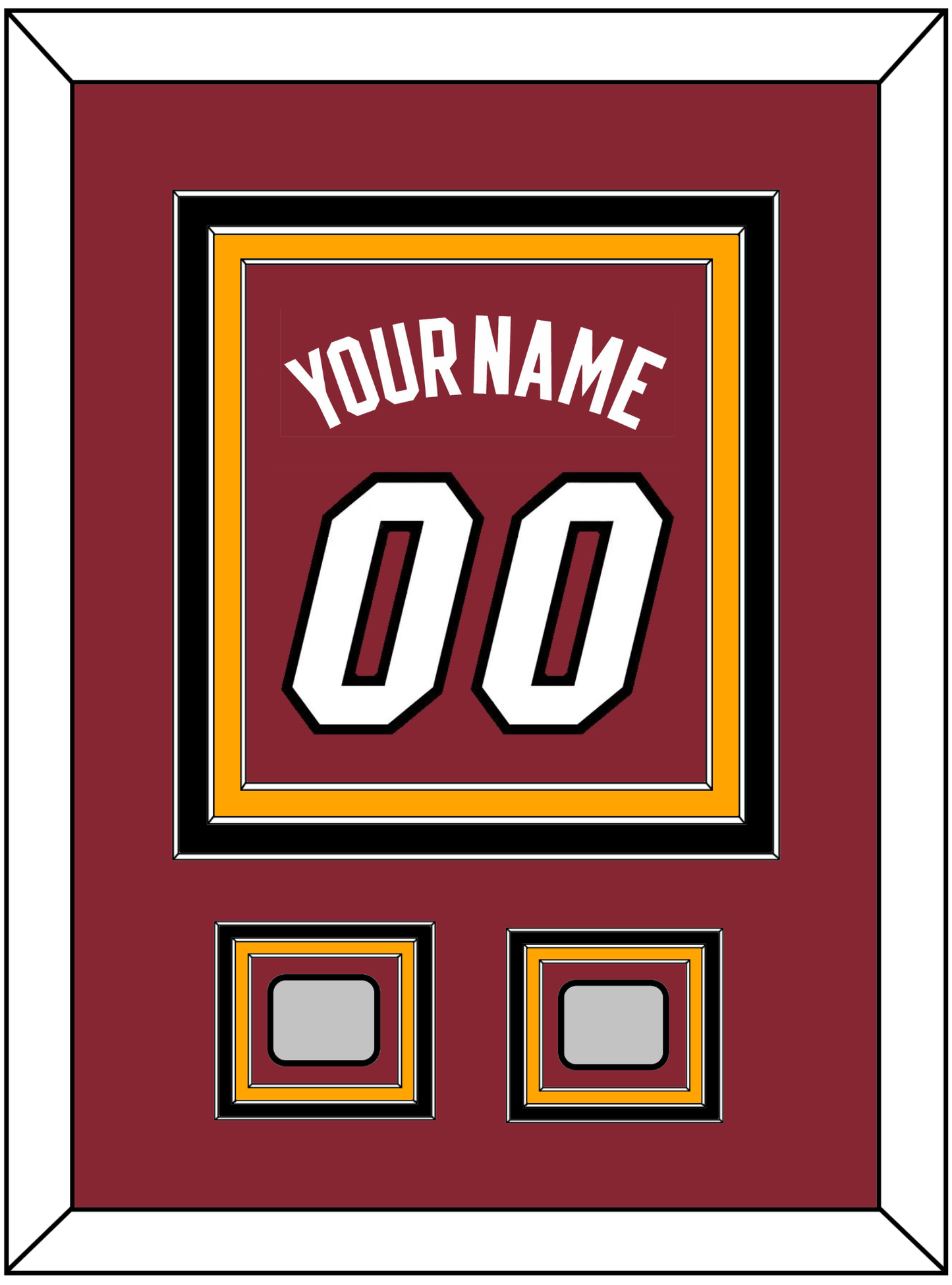 Miami Name & Number With 2 Finals Patches - Alternate Red (2009-2017) - Premier Tier 3