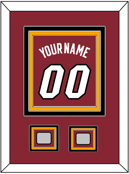 Miami Name & Number With 2 Finals Patches - Alternate Red (2009-2017) - Premier Tier 3