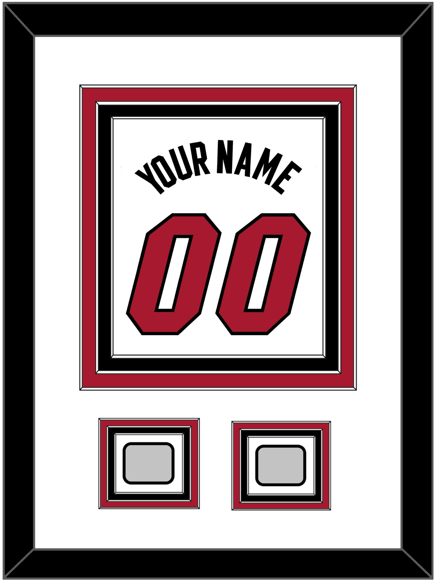 Miami Name & Number With 2 Finals Patches - Home White (1999-2008) - Premier Tier 1