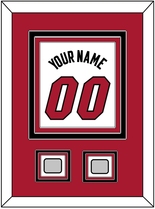 Miami Name & Number With 2 Finals Patches - Home White (1999-2008) - Premier Tier 2