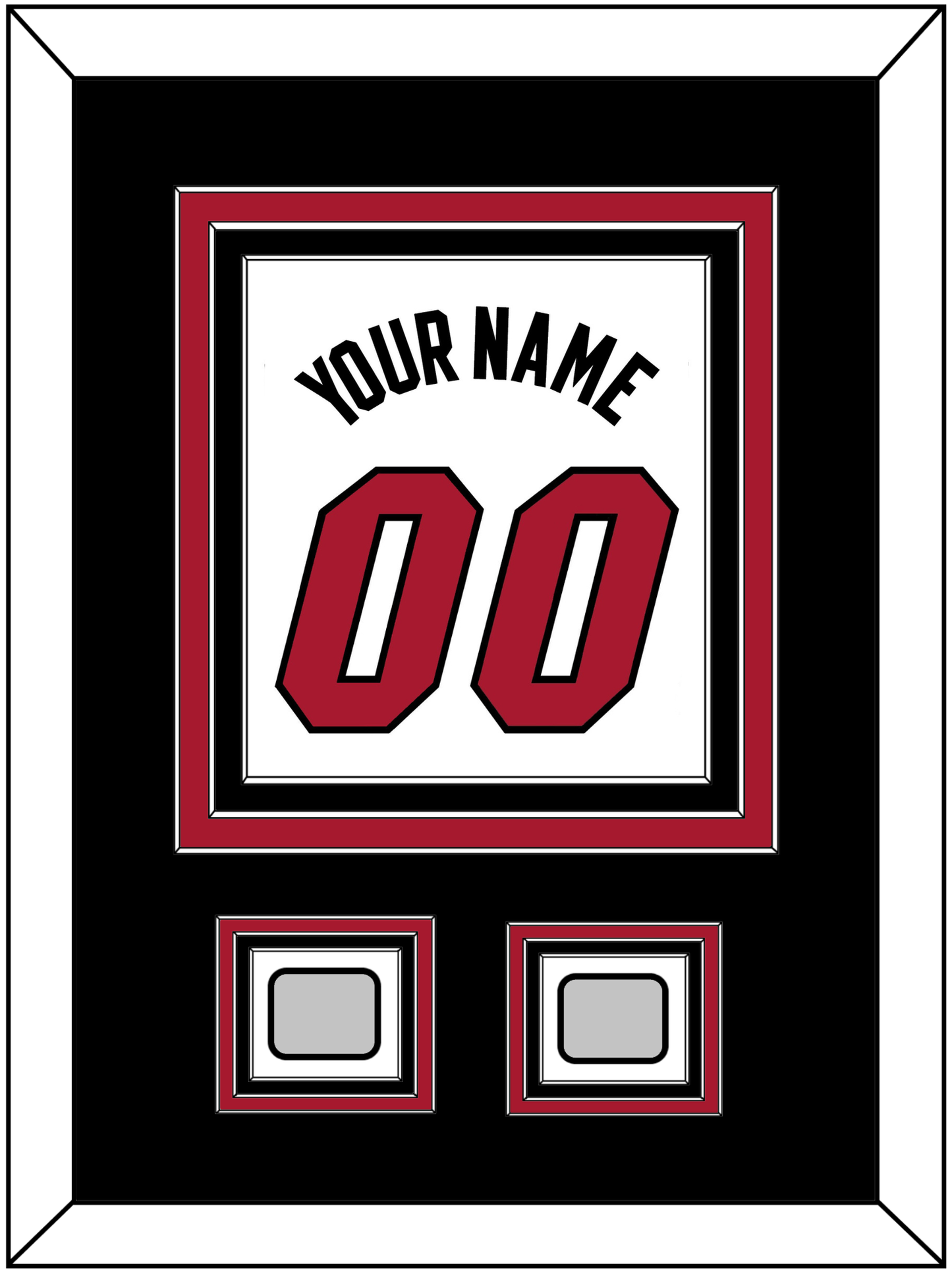 Miami Name & Number With 2 Finals Patches - Home White (1999-2008) - Premier Tier 3