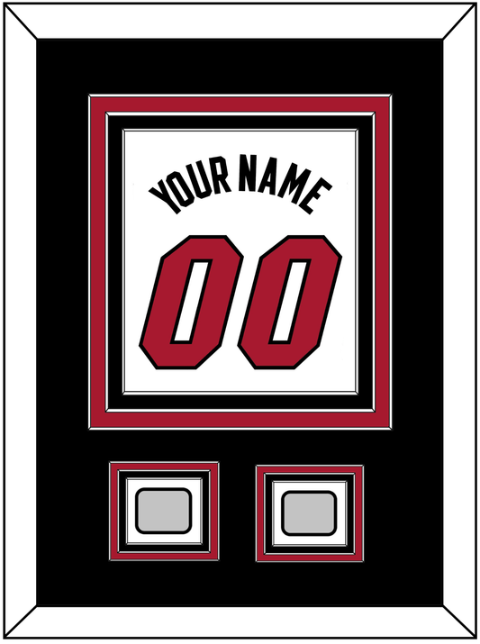 Miami Name & Number With 2 Finals Patches - Home White (1999-2008) - Premier Tier 3