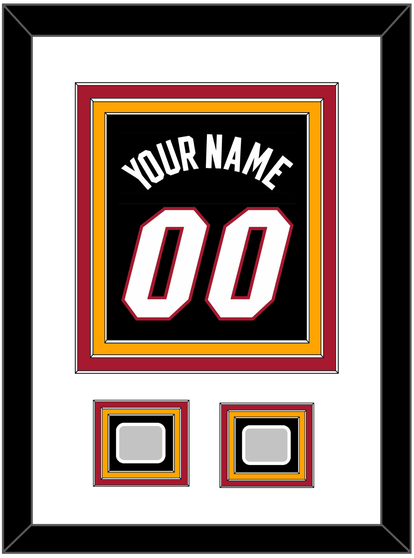 Miami Name & Number With 2 Finals Patches - Road Black (1999-2008) - Premier Tier 2