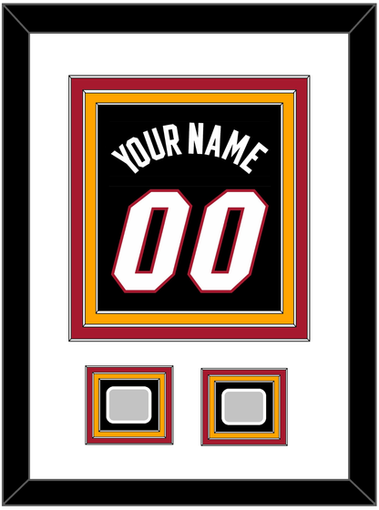 Miami Name & Number With 2 Finals Patches - Road Black (1999-2008) - Premier Tier 2