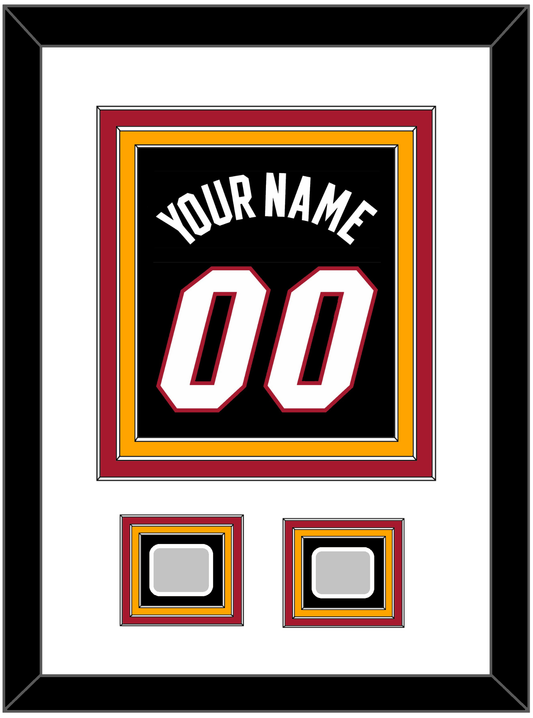Miami Name & Number With 2 Finals Patches - Road Black (1999-2008) - Premier Tier 2