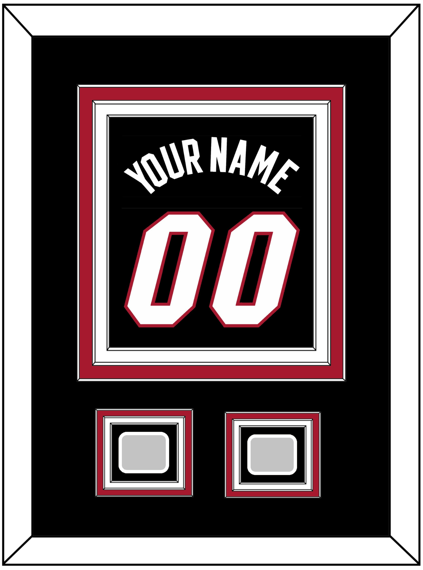 Miami Name & Number With 2 Finals Patches - Road Black (1999-2008) - Premier Tier 3