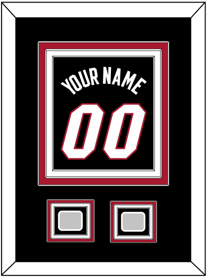 Miami Name & Number With 2 Finals Patches - Road Black (1999-2008) - Premier Tier 3