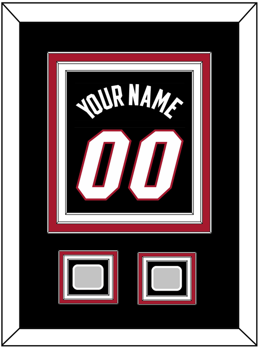 Miami Name & Number With 2 Finals Patches - Road Black (1999-2008) - Premier Tier 3