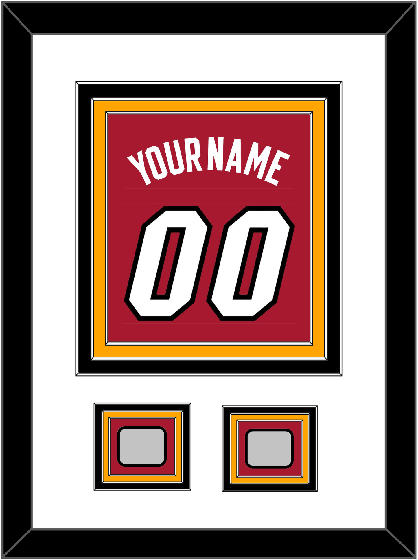 Miami Name & Number With 2 Finals Patches - Alternate Red (2001-2008) - Premier Tier 1