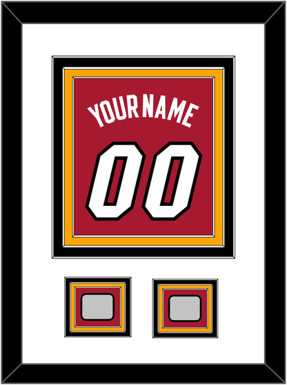 Miami Name & Number With 2 Finals Patches - Alternate Red (2001-2008) - Premier Tier 1