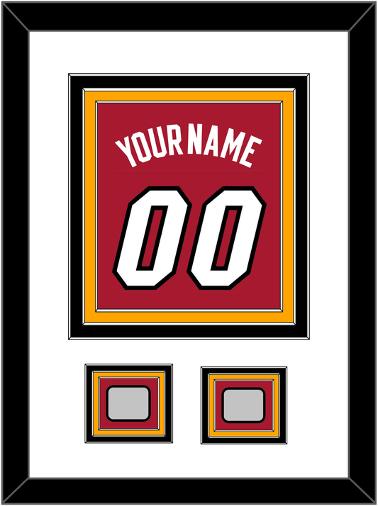 Miami Name & Number With 2 Finals Patches - Alternate Red (2001-2008) - Premier Tier 1