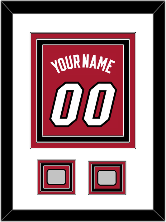 Miami Name & Number With 2 Finals Patches - Alternate Red (2001-2008) - Premier Tier 2
