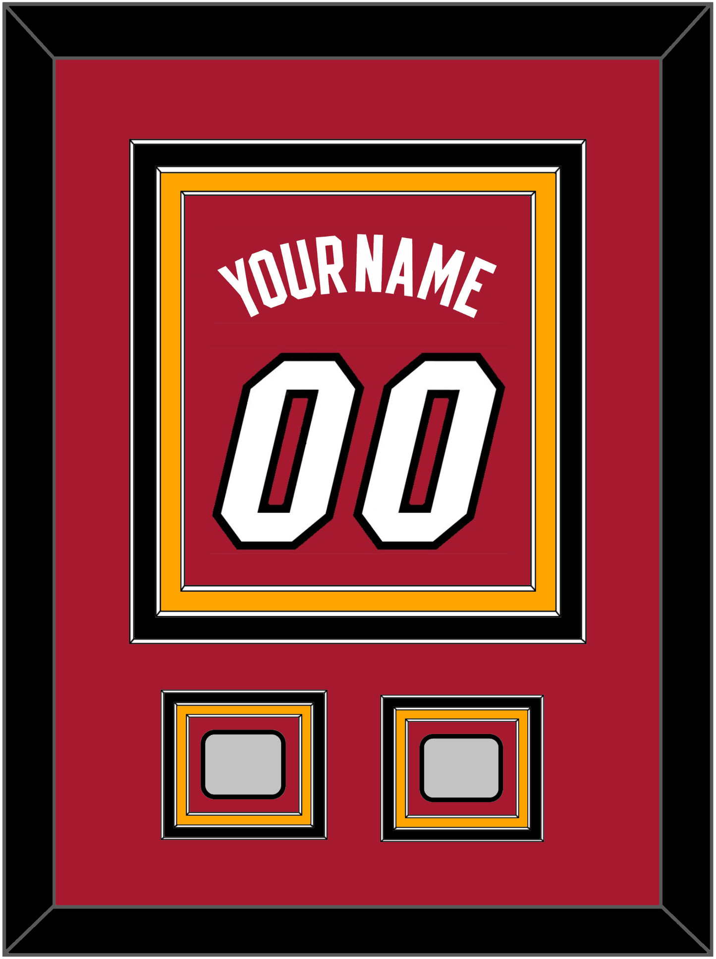 Miami Name & Number With 2 Finals Patches - Alternate Red (2001-2008) - Premier Tier 3