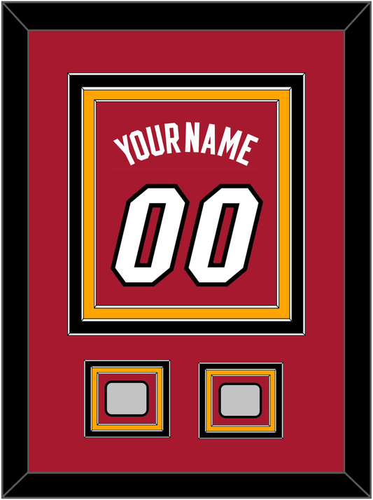 Miami Name & Number With 2 Finals Patches - Alternate Red (2001-2008) - Premier Tier 3