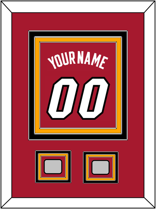 Miami Name & Number With 2 Finals Patches - Alternate Red (2001-2008) - Premier Tier 3