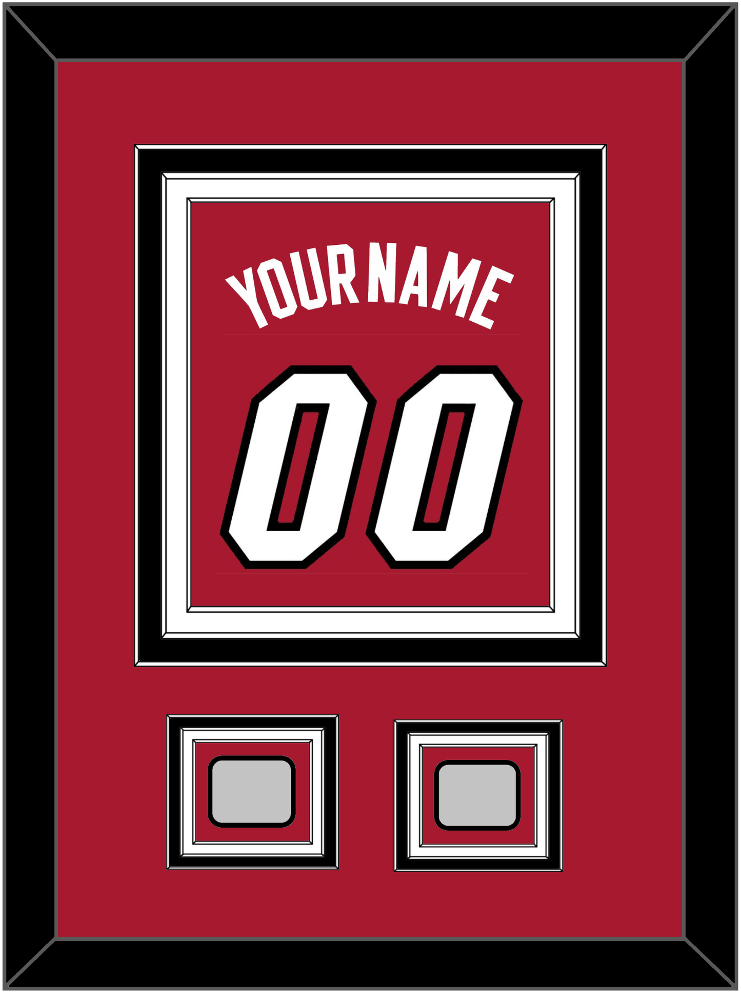 Miami Name & Number With 2 Finals Patches - Alternate Red (2001-2008) - Premier Tier 4