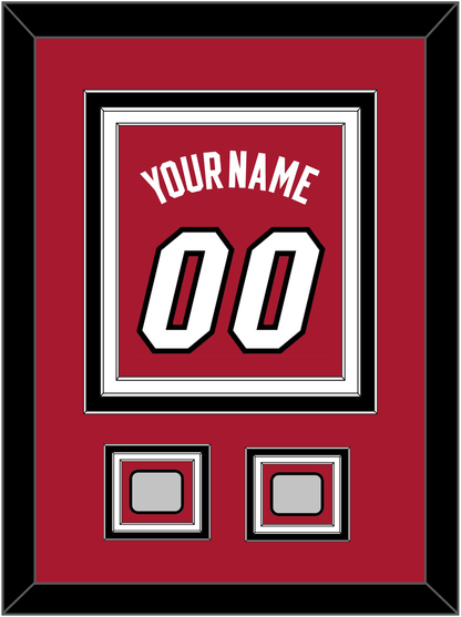 Miami Name & Number With 2 Finals Patches - Alternate Red (2001-2008) - Premier Tier 4