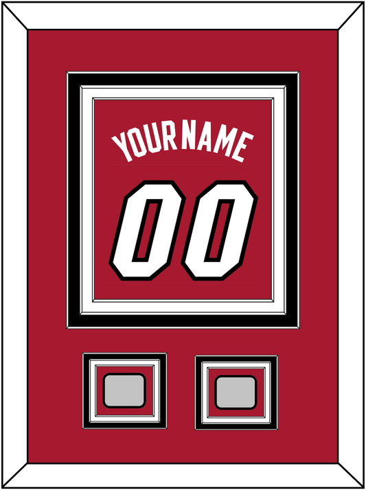 Miami Name & Number With 2 Finals Patches - Alternate Red (2001-2008) - Premier Tier 4