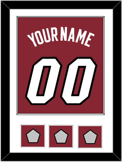 Miami Name & Number With 3 Finals Patches - Alternate Red (2009-2017) - Essential Tier 1