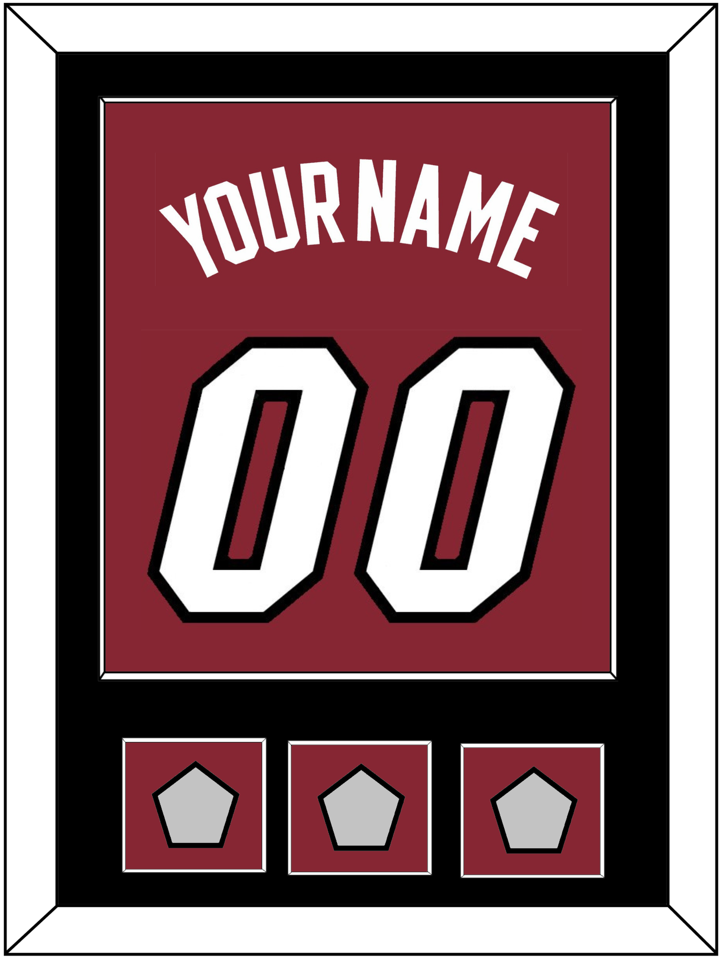 Miami Name & Number With 3 Finals Patches - Alternate Red (2009-2017) - Essential Tier 2