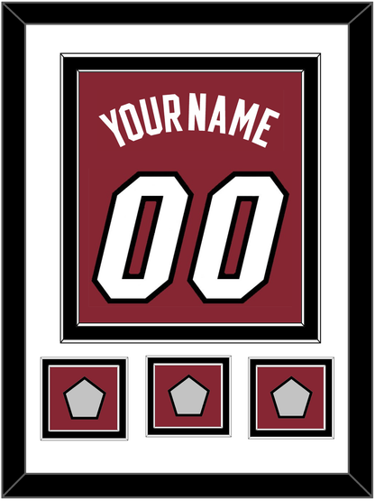 Miami Name & Number With 3 Finals Patches - Alternate Red (2009-2017) - Signature Tier 1