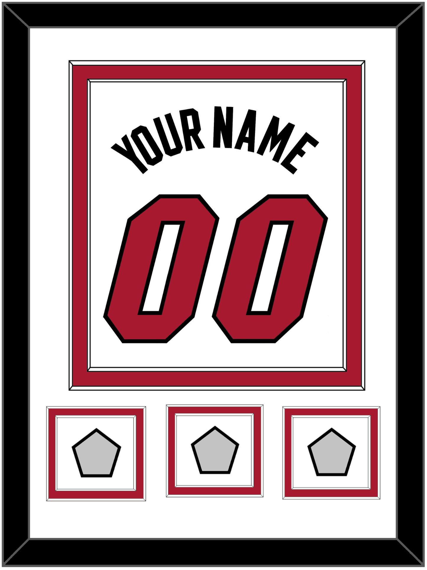 Miami Name & Number With 3 Finals Patches - Home White (1999-2008) - Signature Tier 1