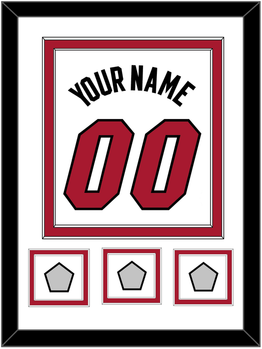 Miami Name & Number With 3 Finals Patches - Home White (1999-2008) - Signature Tier 1
