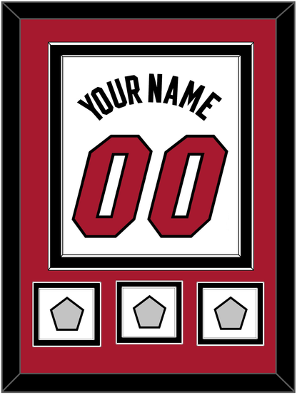 Miami Name & Number With 3 Finals Patches - Home White (1999-2008) - Signature Tier 2