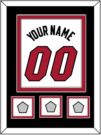 Miami Name & Number With 3 Finals Patches - Home White (1999-2008) - Signature Tier 3