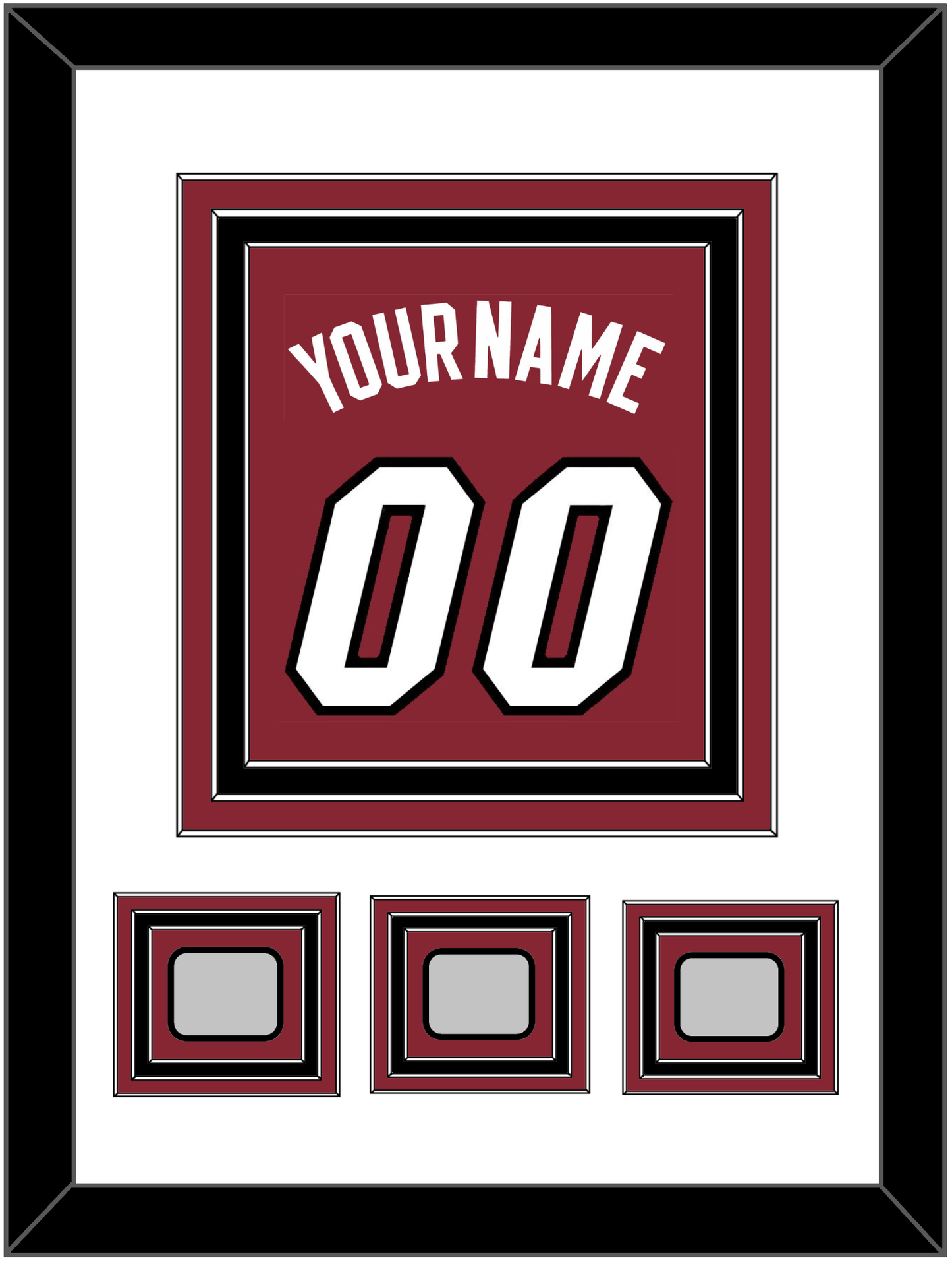 Miami Name & Number With 3 Finals Patches - Alternate Red (2009-2017) - Premier Tier 2