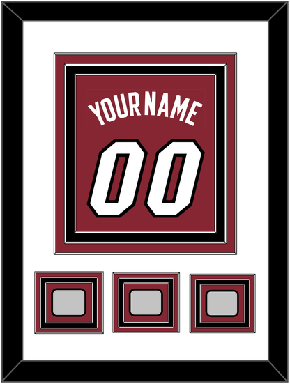 Miami Name & Number With 3 Finals Patches - Alternate Red (2009-2017) - Premier Tier 2