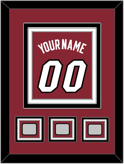 Miami Name & Number With 3 Finals Patches - Alternate Red (2009-2017) - Premier Tier 4