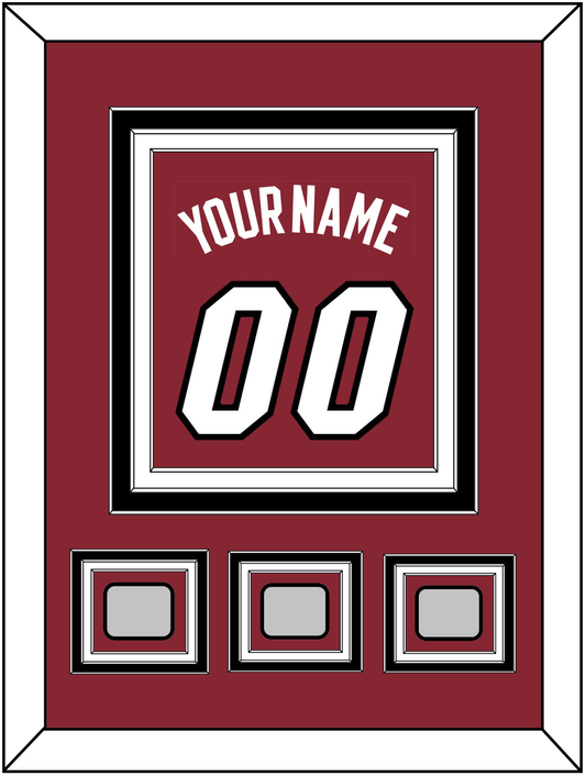 Miami Name & Number With 3 Finals Patches - Alternate Red (2009-2017) - Premier Tier 4