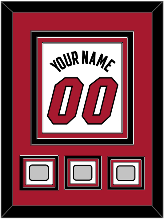 Miami Name & Number With 3 Finals Patches - Home White (1999-2008) - Premier Tier 2