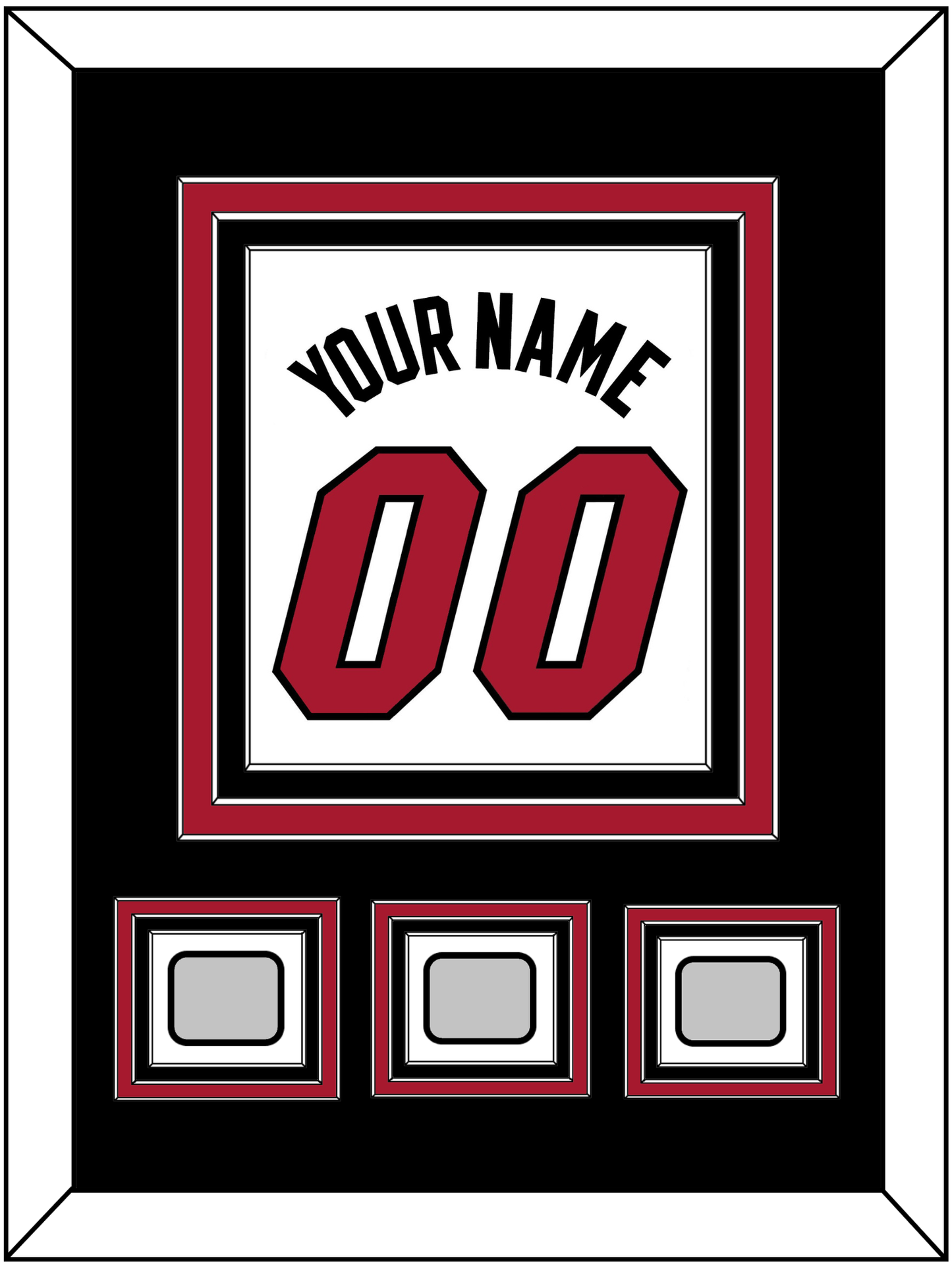 Miami Name & Number With 3 Finals Patches - Home White (1999-2008) - Premier Tier 3