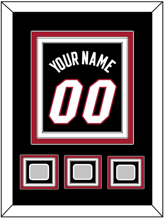 Miami Name & Number With 3 Finals Patches - Road Black (1999-2008) - Premier Tier 3