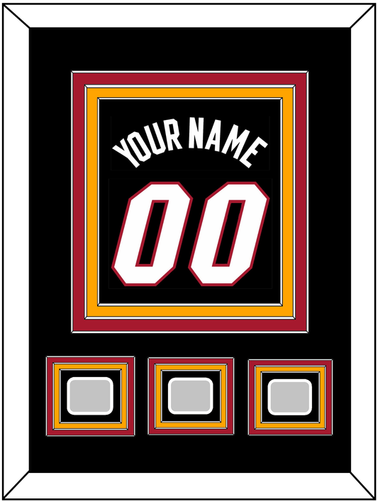 Miami Name & Number With 3 Finals Patches - Road Black (1999-2008) - Premier Tier 4