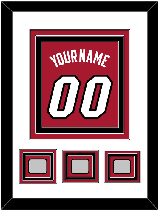 Miami Name & Number With 3 Finals Patches - Alternate Red (2001-2008) - Premier Tier 2