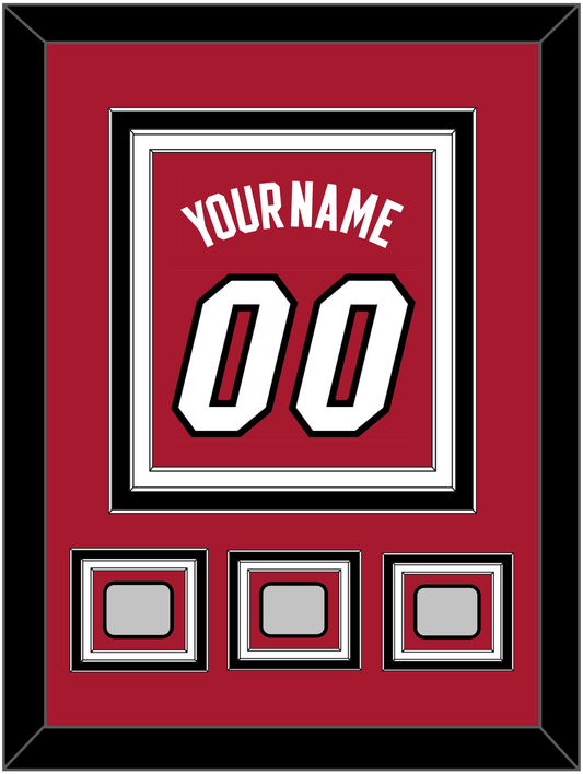 Miami Name & Number With 3 Finals Patches - Alternate Red (2001-2008) - Premier Tier 4