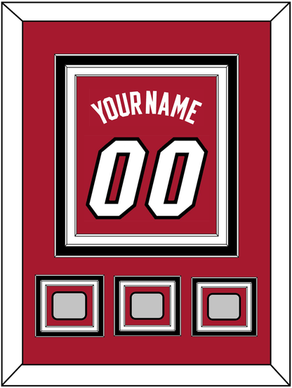 Miami Name & Number With 3 Finals Patches - Alternate Red (2001-2008) - Premier Tier 4