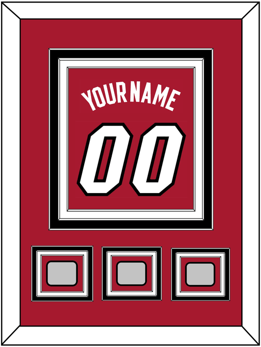 Miami Name & Number With 3 Finals Patches - Alternate Red (2001-2008) - Premier Tier 4