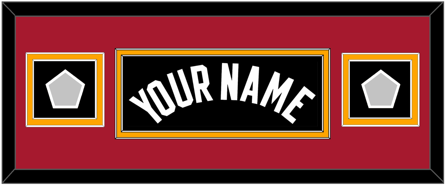 Miami Name & 2 Finals Patches - Road Black (1999-2008) - Signature Tier 6