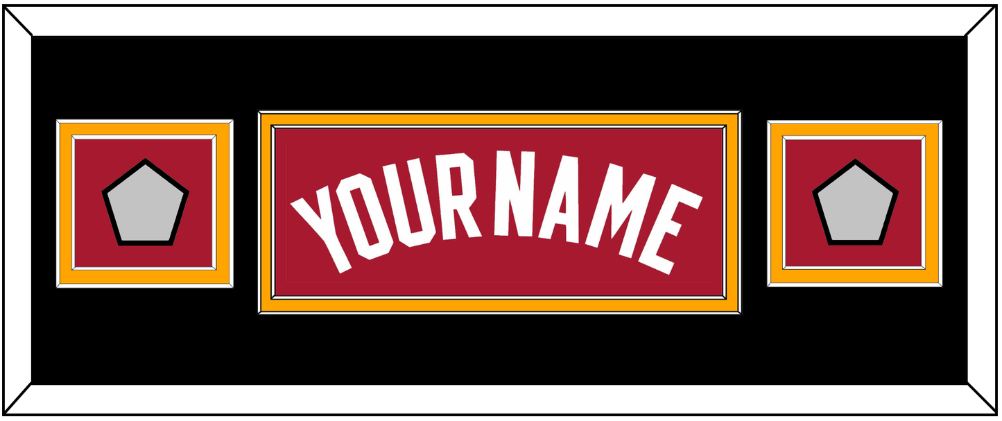 Miami Name & 2 Finals Patches - Alternate Red (2001-2008) - Signature Tier 4