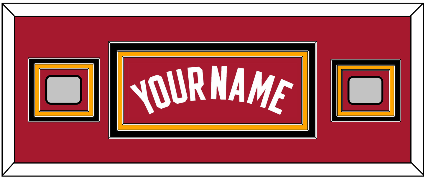 Miami Name & 2 Finals Patches - Alternate Red (2001-2008) - Premier Tier 6