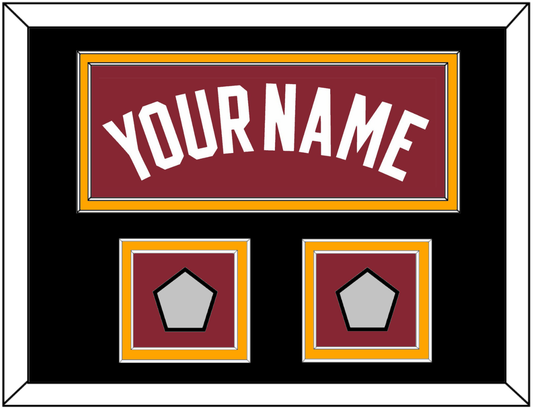 Miami Name & 2 Finals Patches - Alternate Red (2009-2017) - Signature Tier 3