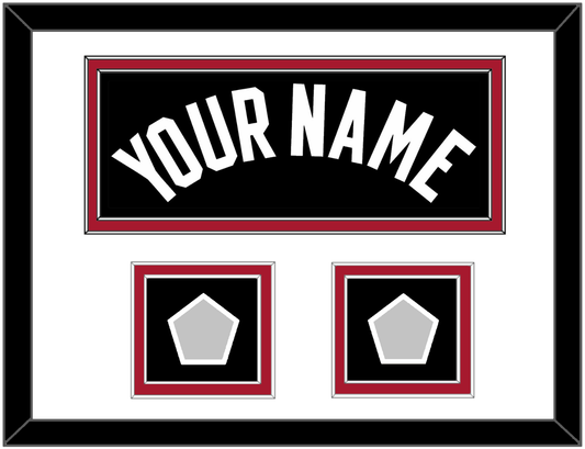 Miami Name & 2 Finals Patches - Road Black (1999-2008) - Signature Tier 1