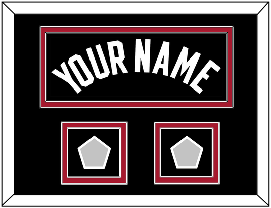 Miami Name & 2 Finals Patches - Road Black (1999-2008) - Signature Tier 3